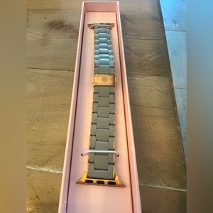Michele Apple Watch band grey/rose gold